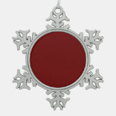Blut rot schneeflocken Zinn-Ornament (Vorderseite)