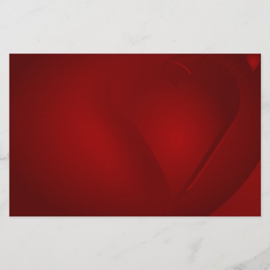 Blut-Rote Herzen Stationery Briefpapier (Vorderseite)