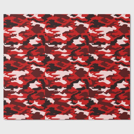 Blut-Schwarz-Camouflage Geschenkpapier (Flach)