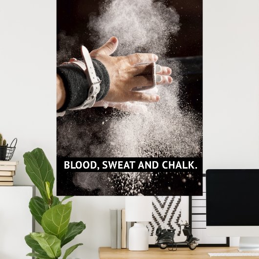 Blut, Schweiß und Halk - Gymnastik Motivation Poster (Heimbüro)