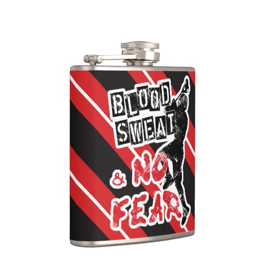 Blut, Schweiß und keine Angst, Lacrosse Hüftkolben Flachmann (Rechts)