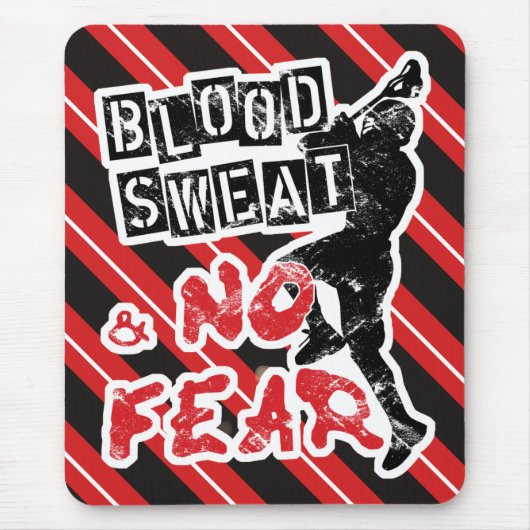 Blut Schweiß und keine Angst Lacrosse Mousepad (Vorne)