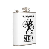 Blut-Schweiß und Mud-Zykloskreuz Flachmann (Rechts)