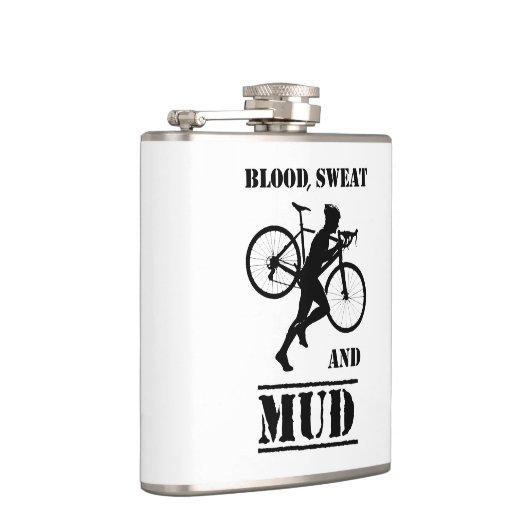 Blut-Schweiß und Mud-Zykloskreuz Flachmann (Rechts)