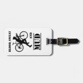 Blut-Schweiß und Mud-Zykloskreuz Gepäckanhänger (Vorderseite horizontal)