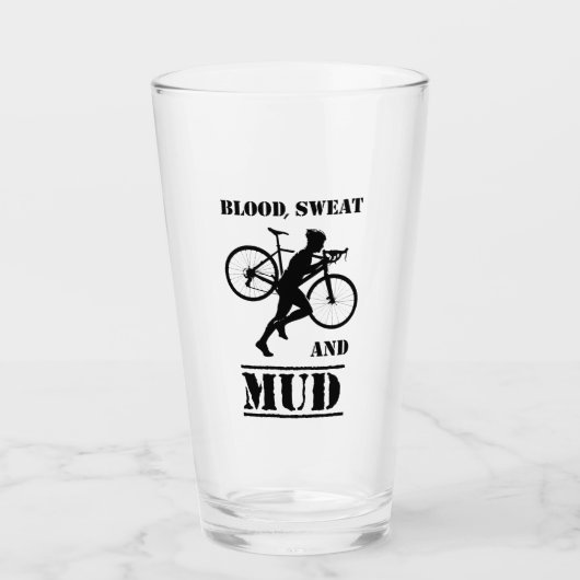 Blut-Schweiß und Mud-Zykloskreuz Glas (Vorderseite)