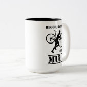 Blut-Schweiß und Mud-Zykloskreuz Zweifarbige Tasse (VorderseiteRechts)