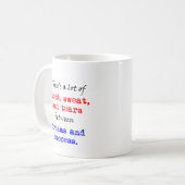 Blut-Schweiß und Risse Kaffeetasse (Vorderseite Links)