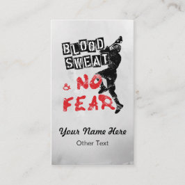 Blut schwitzte keine visitenkarte