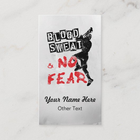 Blut schwitzte keine visitenkarte (Vorderseite)