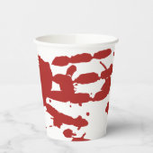 Blut-Spatter Bloody Hand Print Halloween Pappbecher (Links)