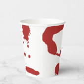 Blut-Spatter Bloody Hand Print Halloween Pappbecher (Rechts)