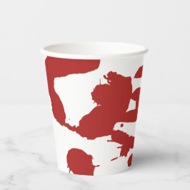 Blut-Spatter Bloody Hand Print Halloween Pappbecher