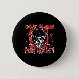 Blut spenden Eishockey spielen Eishockeyspieler Ge Button