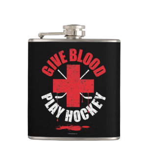 Blut spenden, Hockey spielen Flachmann