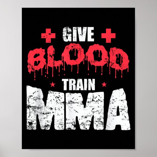Blut spenden MMA Mixed Martial Arts Training Poster (Vorne)
