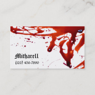 Blut Splattered Visitenkarte