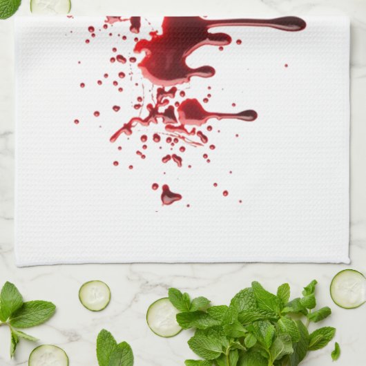 Blut-Spritzer 3 Geschirrtuch (Gefaltet)
