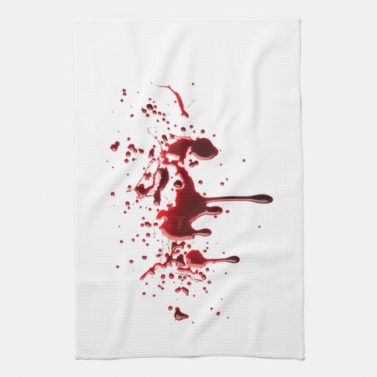 Blut-Spritzer 3 Geschirrtuch (Vertikal)