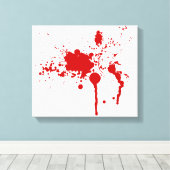 Blut-Spritzer Blutgerinnungsblutung Halloween Leinwanddruck (Insitu (Holzboden))