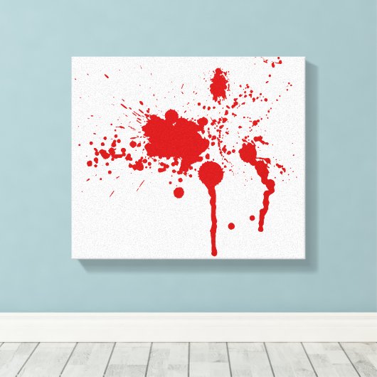 Blut-Spritzer Blutgerinnungsblutung Halloween Leinwanddruck (Insitu (Holzboden))