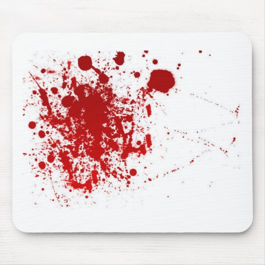 Blut-Spritzer Mousepad (Vorne)