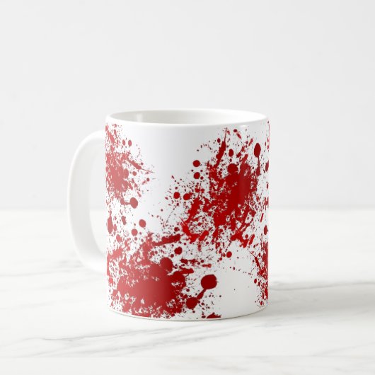 Blut-Spritzer-Muster Halloweens | tropfendes Kaffeetasse (Vorderseite Links)