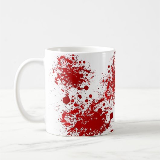 Blut-Spritzer-Muster Halloweens | tropfendes Kaffeetasse (Links)