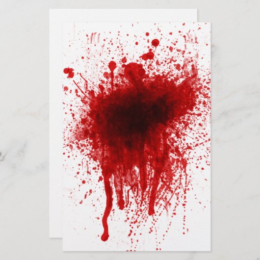 Blut-Spritzer realistisch Briefpapier (Vorne/Hinten)