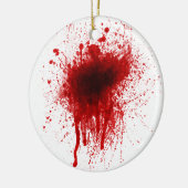 Blut-Spritzer realistisch Keramik Ornament (Links)