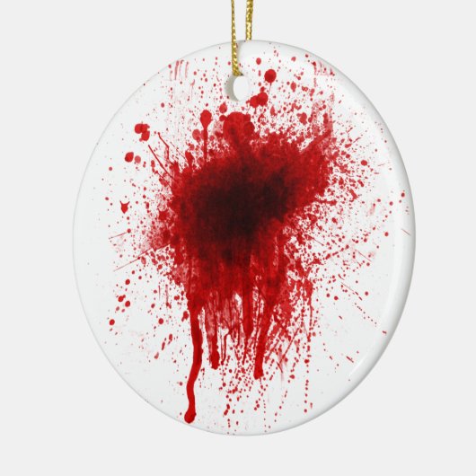 Blut-Spritzer realistisch Keramik Ornament (Links)