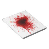 Blut-Spritzer realistisch Notizblock (angewinkelt)