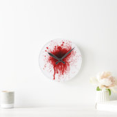 Blut-Spritzer realistisch Runde Wanduhr (Zuhause)