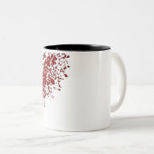 Blut-Spritzer-Tasse Zweifarbige Tasse (VorderseiteRechts)