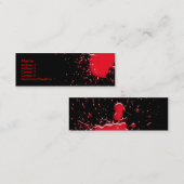 Blut-Spritzer-Visitenkarte Mini Visitenkarte (Vorne/Hinten)