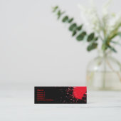 Blut-Spritzer-Visitenkarte Mini Visitenkarte (Stehend Vorderseite)