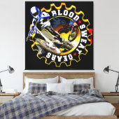 Blut-Sweat Gears Motocross Leinwanddruck (Insitu (Schlafzimmer))