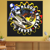 Blut-Sweat Gears Motocross Leinwanddruck (Insitu (Wohnzimmer))