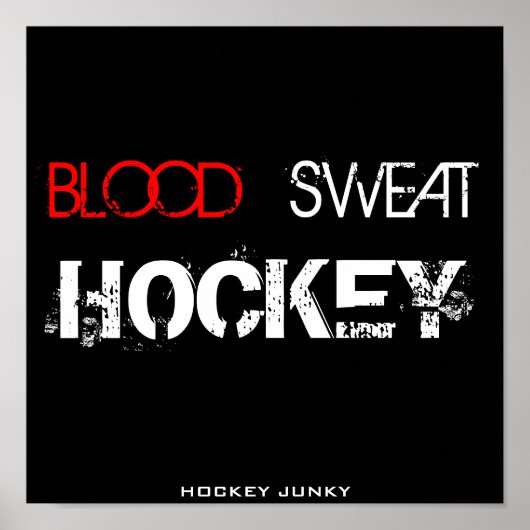 BLUT SWEAT HOCKEY POSTER (Vorne)
