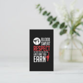 Blut Sweat Respect hapkido taekwondo karate judo Visitenkarte (Stehend Vorderseite)