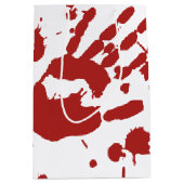 Blut tränkte Handdruck-Halloweentrick oder Mittlere Geschenktüte (Vorderseite)