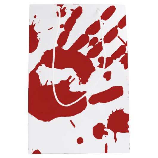Blut tränkte Handdruck-Halloweentrick oder Mittlere Geschenktüte (Vorderseite)