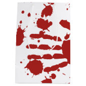 Blut tränkte Handdruck-Halloweentrick oder Mittlere Geschenktüte (Rückseite)