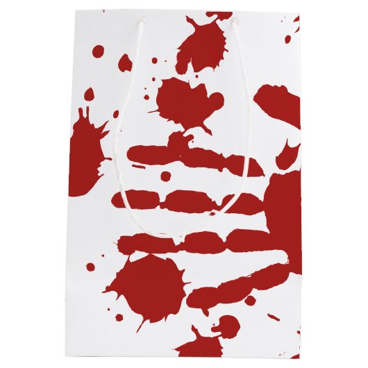 Blut tränkte Handdruck-Halloweentrick oder Mittlere Geschenktüte (Rückseite)