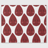 Blut-Tropfen Geschenkpapier (Flach)