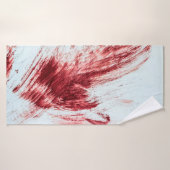 Blut und blutige Spuren in der alten Badewanne. Ha Badehandtuch (Badehandtuch)