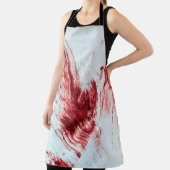 Blut und blutige Spuren in der alten Badewanne. Ha Schürze (InSitu)