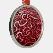 Blut und Mund Silbernes Ornament (Rechts)
