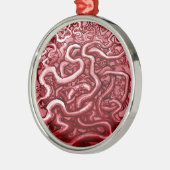 Blut und Mund Silbernes Ornament (Links)