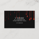 Blut-Visitenkarte Visitenkarte (Rückseite)